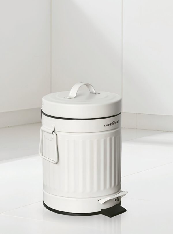TK Metal Pedal Waste Bin with Inner Bucket – Hands-Free Trash Can