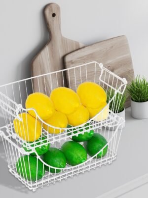 TK Multipurpose Stackable Storage Baskets – Pack of 2