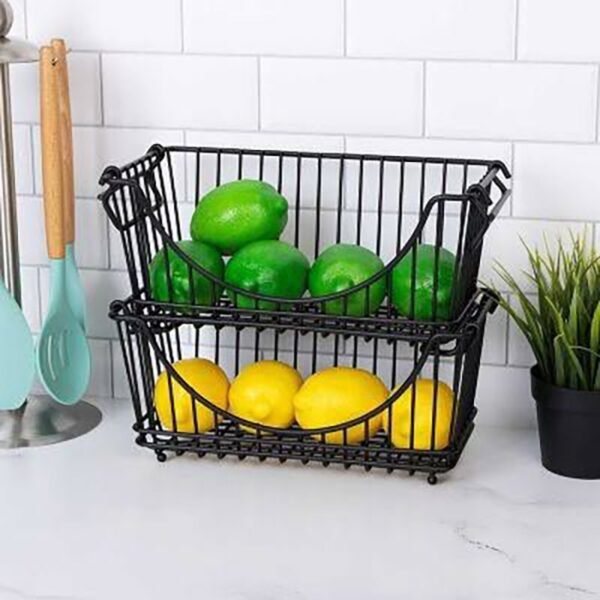 TK Multipurpose Stackable Storage Baskets – Pack of 2