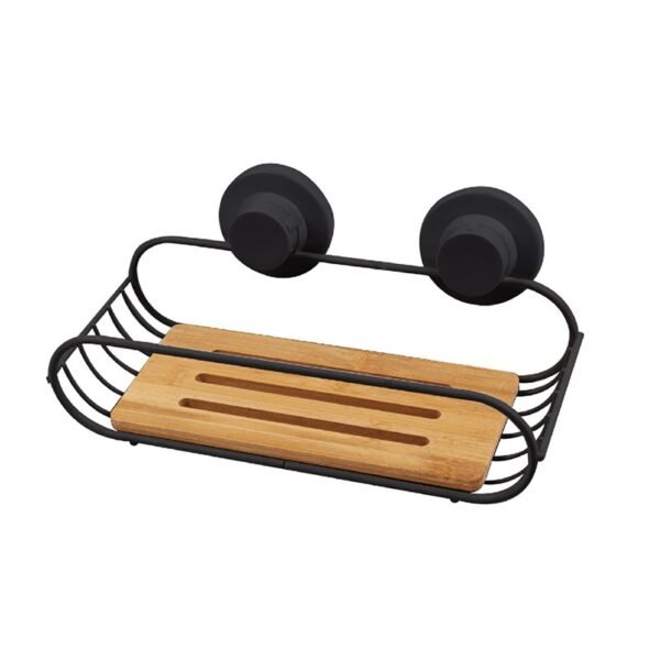 TK Self-Adhesive Shower Caddy with Bamboo Base