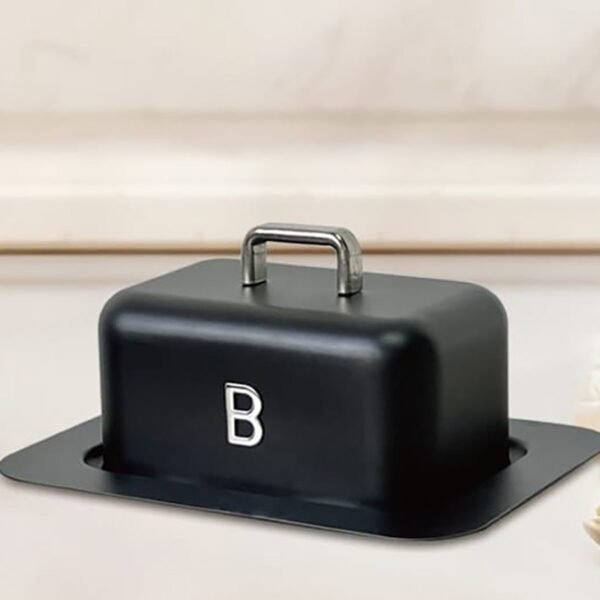 TK Butter Dish with Lid – Metal Kitchen Table Storage & Serving Accessory