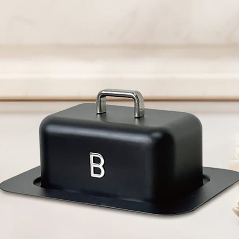 TK Butter Dish with Lid – Metal Kitchen Table Storage & Serving Accessory