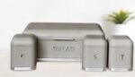 TK Retro Metal Bread Bin & Canister Set – Coffee, Sugar & Tea