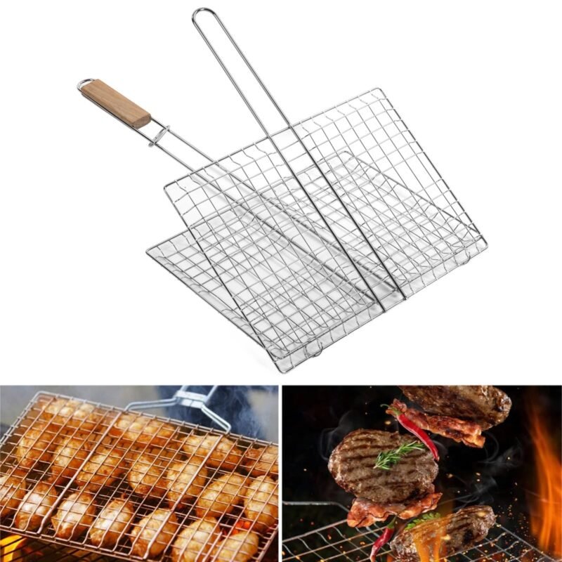 TK Rectangular BBQ Rack – Wood & Iron Grill