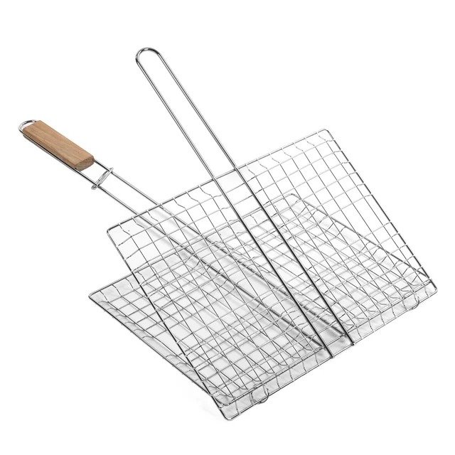 TK Rectangular BBQ Rack – Wood & Iron Grill