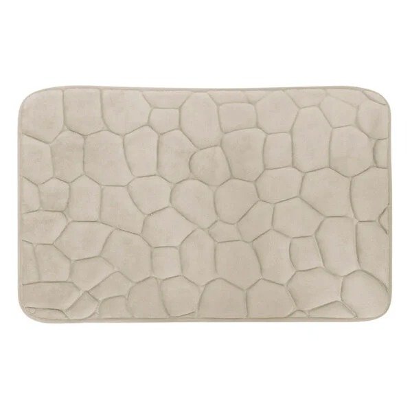 TK Microfiber Stone Pattern Bathroom Mat – Anti-Slip 45×70 cm