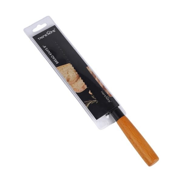 TK Stainless Steel Knife with Wooden Handle – Premium Black Blade Kitchen Knife
