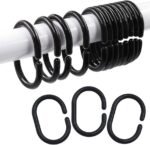 TK 12-Piece Plastic Shower Rings – Durable Curtain Hooks
