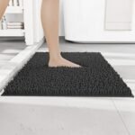 TK Soft Chenille Bathroom Mat – Absorbent Non-Slip Rug