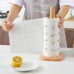 TK Bamboo Paper Towel Holder – Kitchen Counter Roll Stand