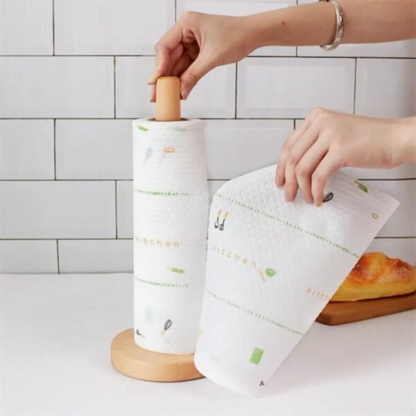 TK Bamboo Paper Towel Holder – Kitchen Counter Roll Stand