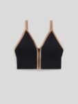 Zipper Padded Active Bra – Front Zip Support Bra