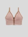 Zipper Padded Active Bra – Front Zip Support Bra