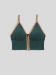 Zipper Padded Active Bra – Front Zip Support Bra
