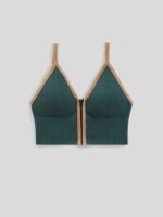 Zipper Padded Active Bra – Front Zip Support Bra