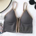 Zipper Padded Active Bra – Front Zip Support Bra