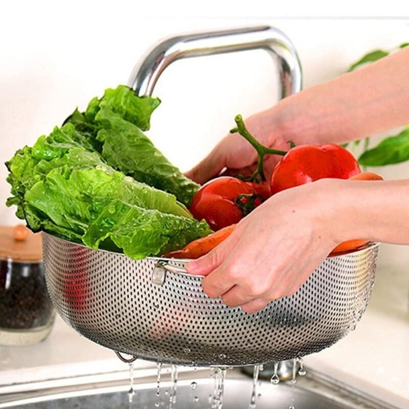 TK Multifunction Stainless Steel Basket – Storage, Washing & Draining