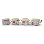 TK 4-Piece Ceramic Mug Set – Botanic Pattern
