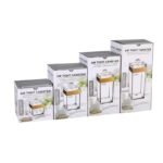 TK Acrylic Airtight Canister with Gold Trim – Durable Kitchen Storage Container