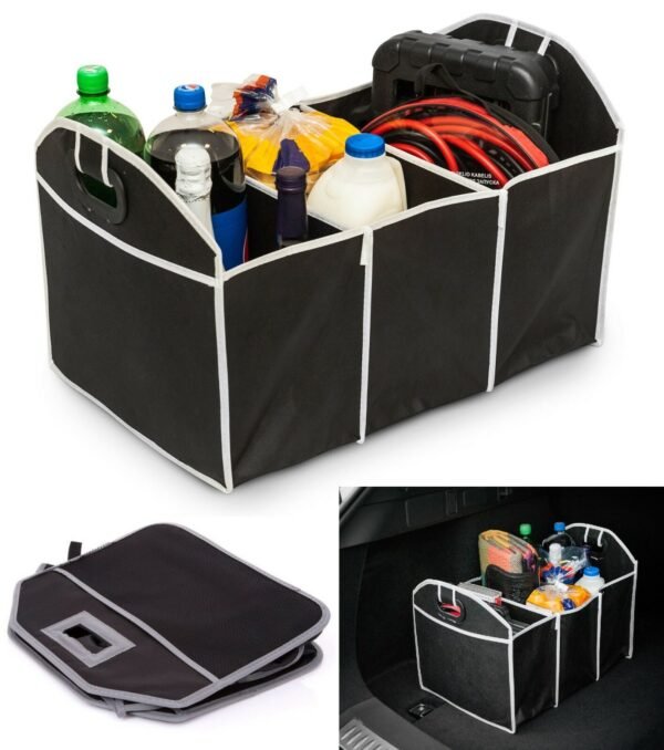 3 Compartment Car Boot Organizer – Multipurpose Storage