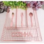 4-Compartment Metal Cutlery Drawer Organizer