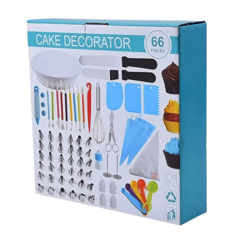66-Piece Cake Decorating Set – Complete Baking Kit