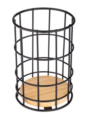 TK Wire Cutlery Holder with Bamboo Base