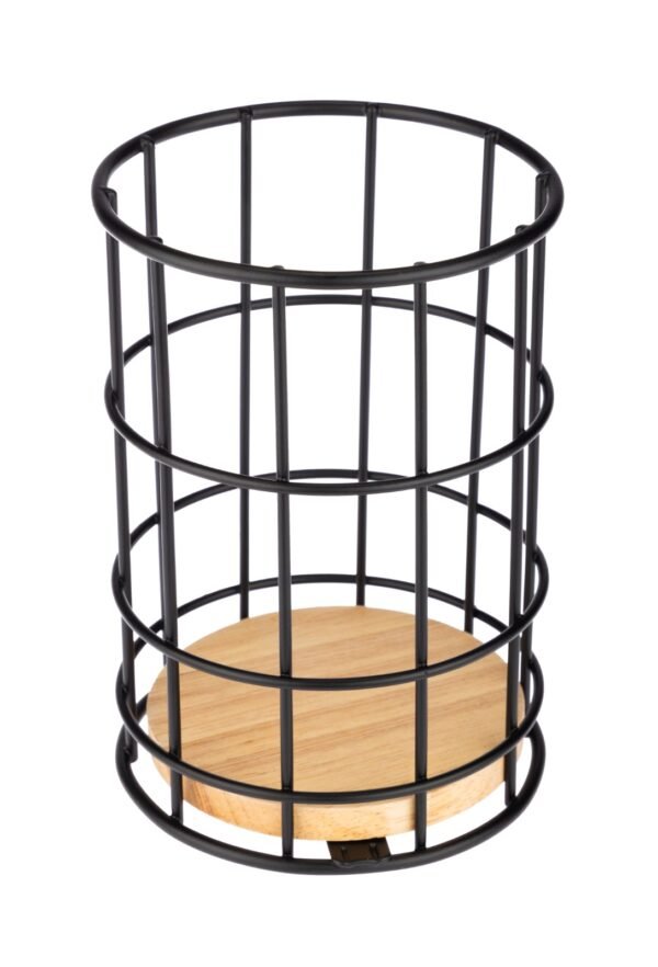 TK Wire Cutlery Holder with Bamboo Base