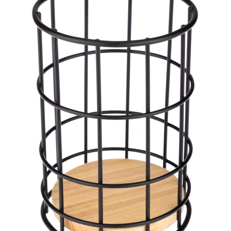 TK Wire Cutlery Holder with Bamboo Base