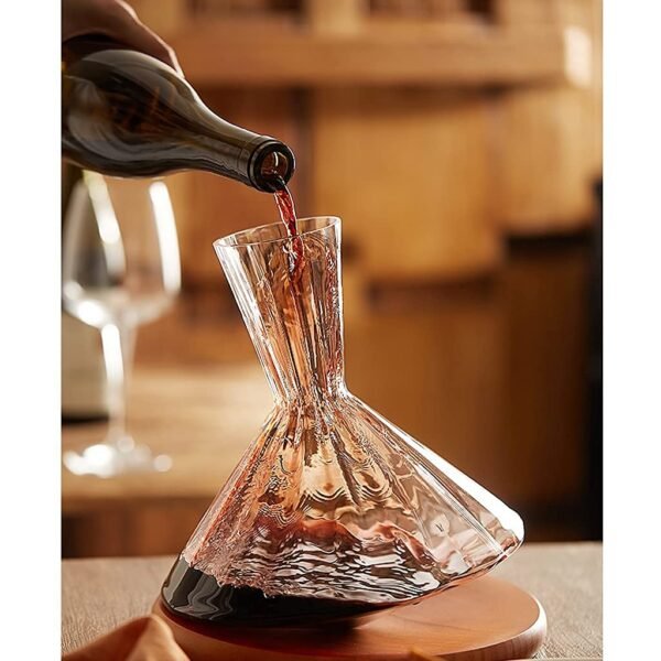 1200ml Rotating Wine Decanter – Elegant Wooden Base