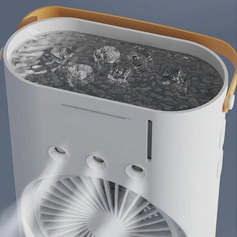 Rechargeable Dual Fan with Cool Mist & LED Light