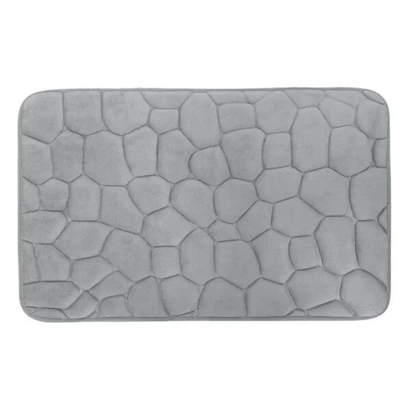TK Microfiber Stone Pattern Bathroom Mat – Anti-Slip 45×70 cm