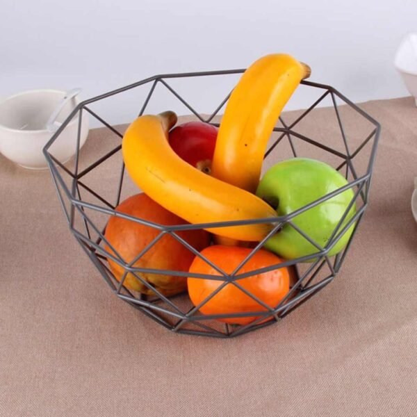 TK Geometric Stainless Steel Fruit Basket – Modern Kitchen Storage