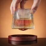 TK Rotating Whisky Glass with Wooden Base