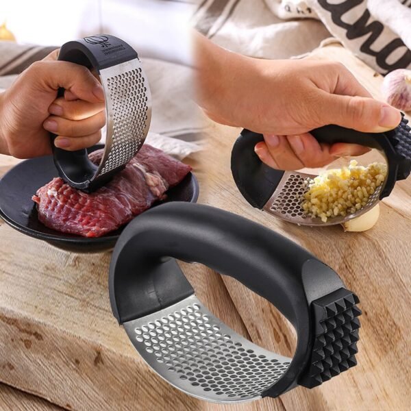 Arc Shape 2-in-1 Garlic Press & Meat Tenderizer