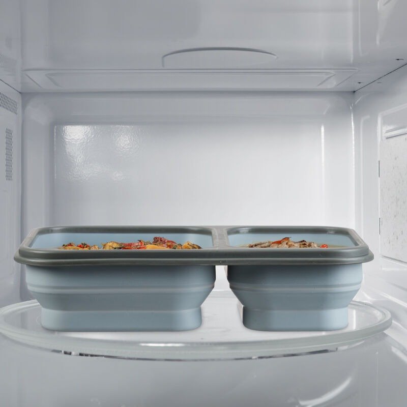 TK Foldable Silicone Lunch Box – Multi-Compartment, Portable & Space-Saving