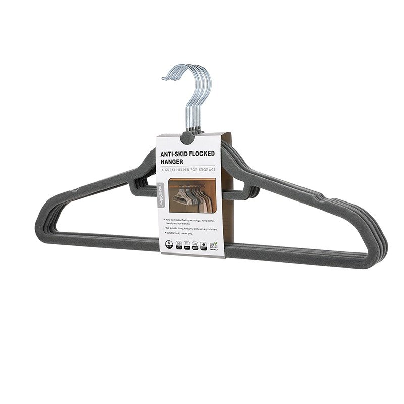 TK Pack of 5 Velvet Non-Slip Closet Hangers