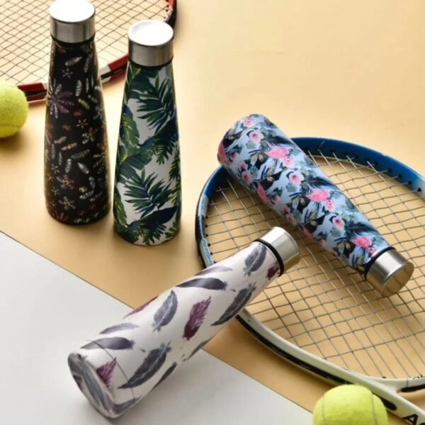 TK Graphic Vacuum Stainless Steel Bottle – 400ml Insulated Water Flask