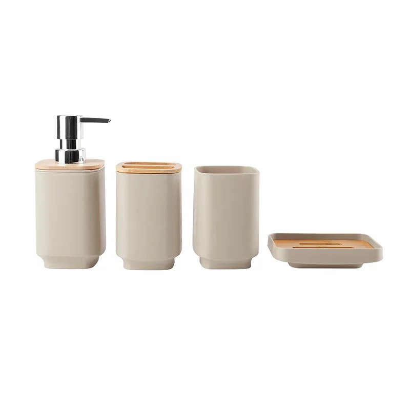 TK Set of 4 Bathroom Countertop Accessories – Stylish & Functional