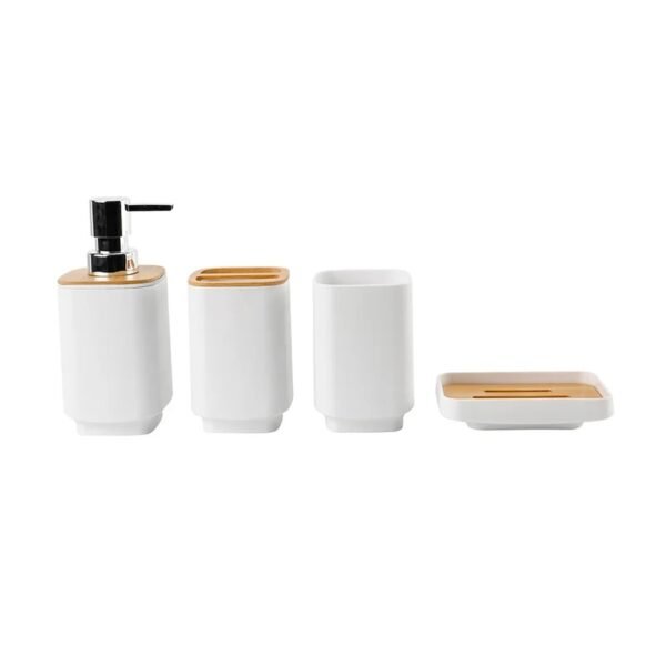 TK Set of 4 Bathroom Countertop Accessories – Stylish & Functional