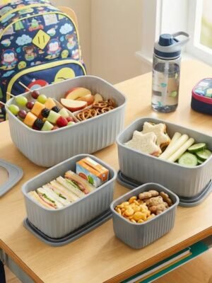 TK Set of 3 Prep Lunch Boxes – Leakproof & Stackable