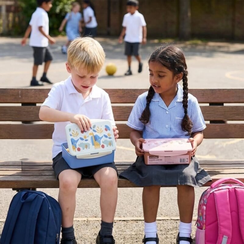 TK 3-Section Lunch Box for Kids – Clip-On Portable Food Container