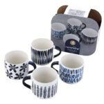 TK 4-Piece Abstract Pattern Ceramic Mug Set