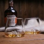 Whiskey Glass with Mountain Ice Design – Unique Drinkware
