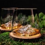 Whiskey Glass with Mountain Ice Design – Unique Drinkware