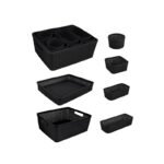 TK 10-Piece Plastic Woven Storage Basket Set