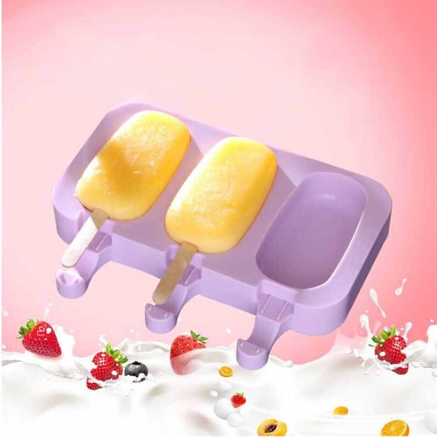 Silicone Ice Pop Mold – Frozen Treats Maker with 50 Sticks