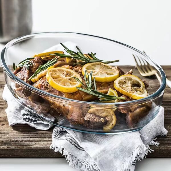 Oval Glass Casserole Dish Set – 3 Pieces, Oven-Safe