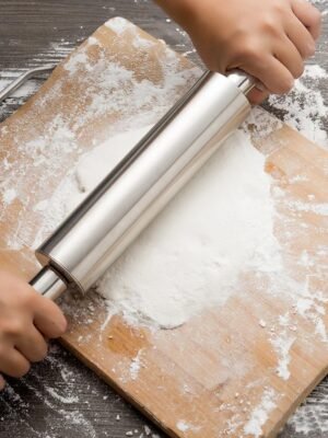 TK Stainless Steel Rolling Pin – Perfect for Baking & Dough