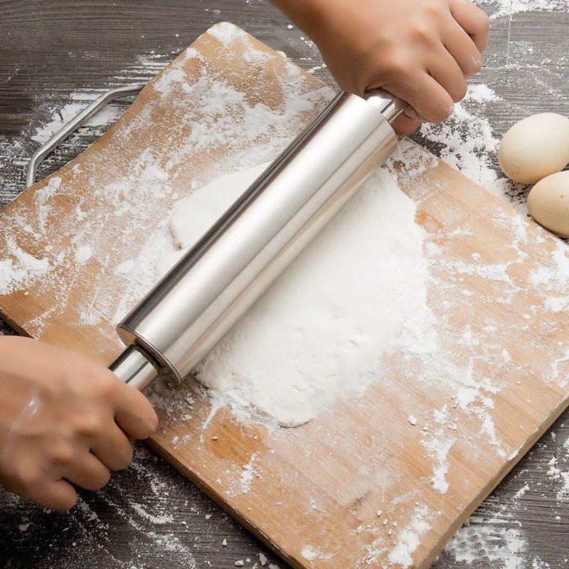 TK Stainless Steel Rolling Pin – Perfect for Baking & Dough